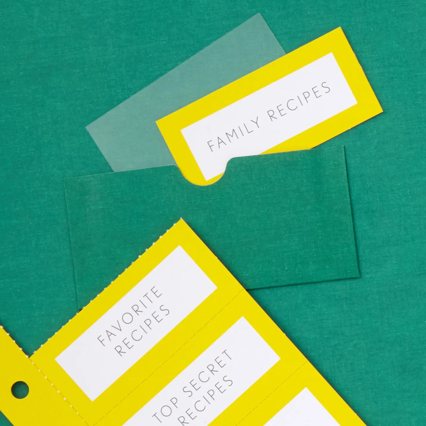 Bright Citrus Customizable Recipe Organizer Book
