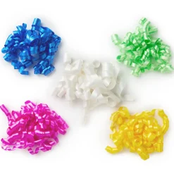 6.5" Bright Colors 10-Pack Assortment Curly Ribbon Gift Bows
