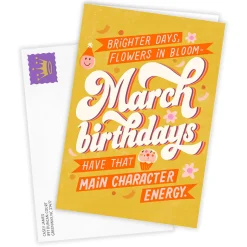 Brighter Days in March Custom Birthday Card