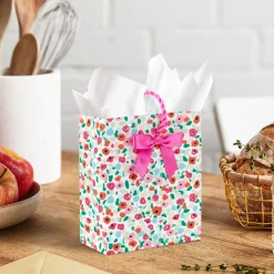 4.6" Bright Floral Gift Card Holder Mini Bag
