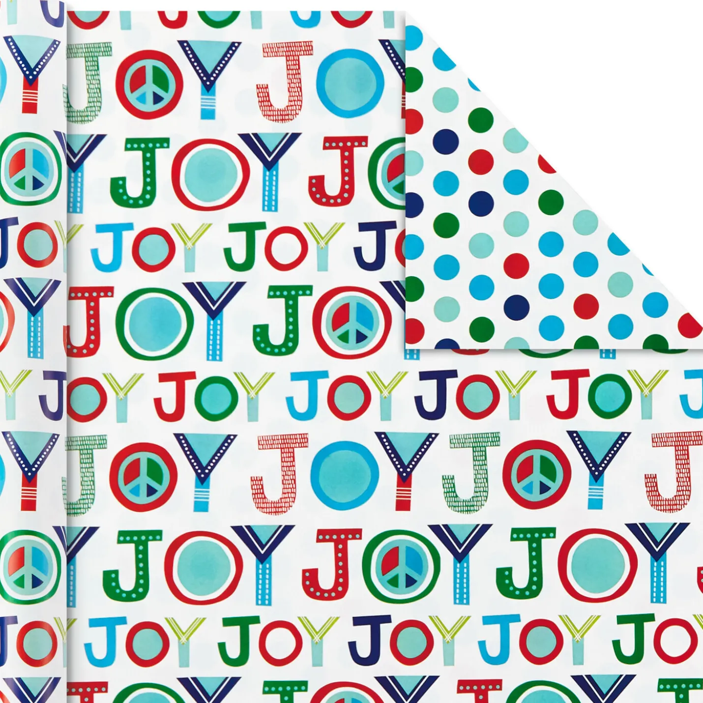 Bright Joy 3-Pack Kids Reversible Christmas Wrapping Paper Assortment, 120 sq. ft.