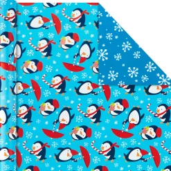 Bright Joy 3-Pack Kids Reversible Christmas Wrapping Paper Assortment, 120 sq. ft.
