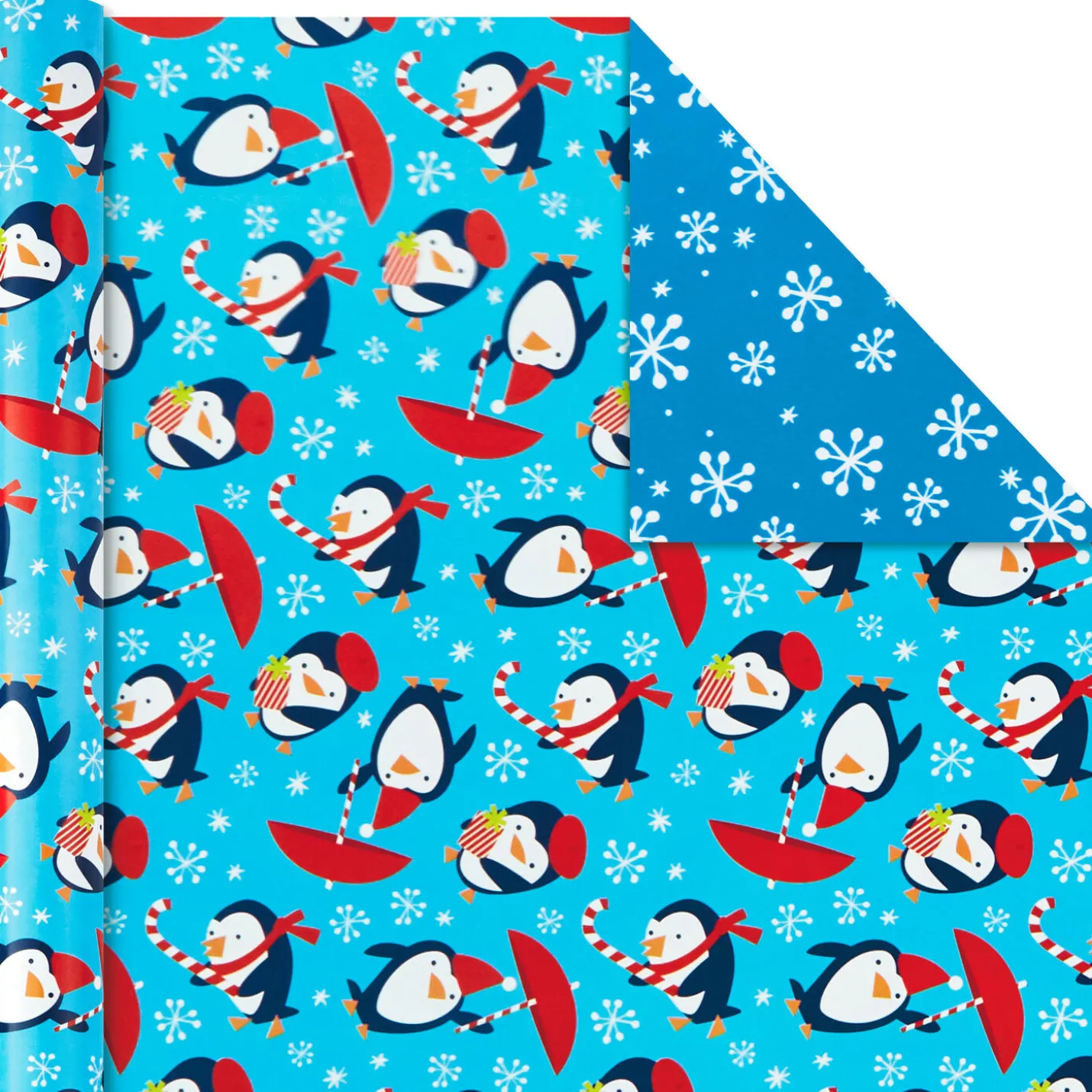 Bright Joy 3-Pack Kids Reversible Christmas Wrapping Paper Assortment, 120 sq. ft.
