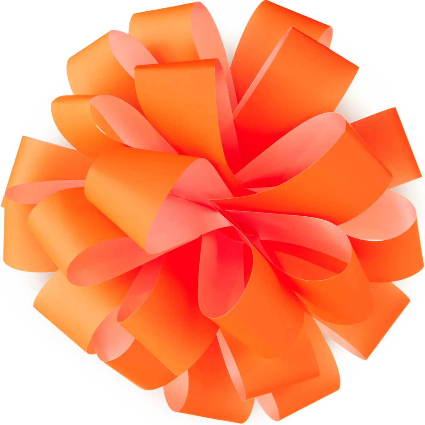 6" Bright Orange Gift Bow