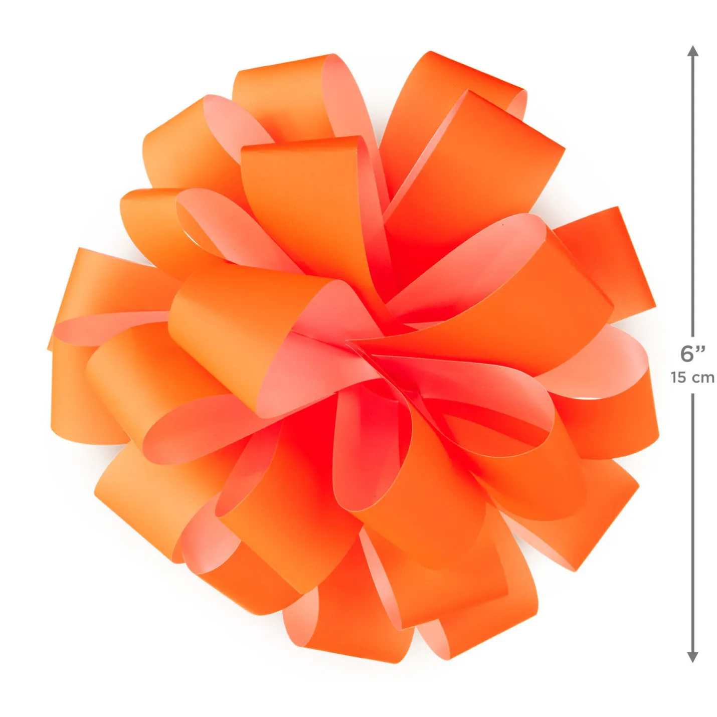 6" Bright Orange Gift Bow