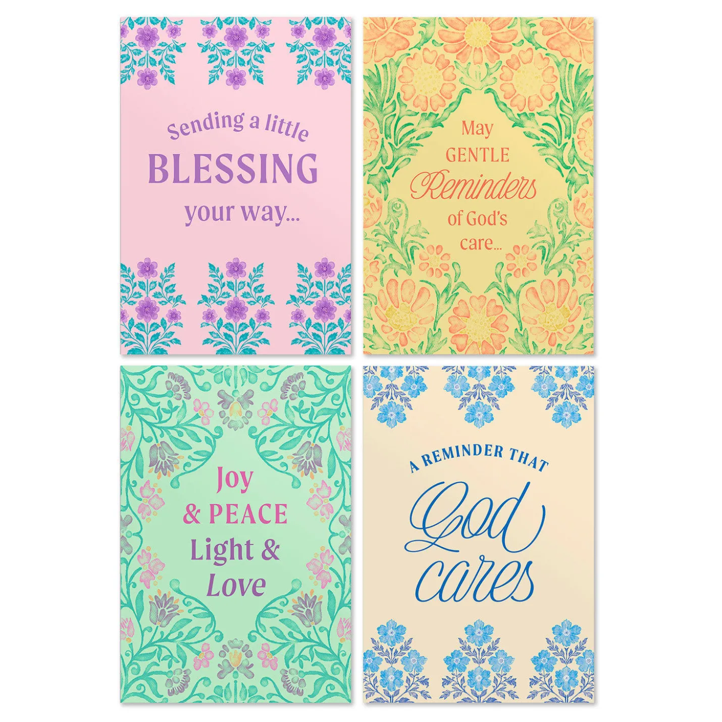 Bright Patterns Assorted Religious Encouragement Cards, Box of 12