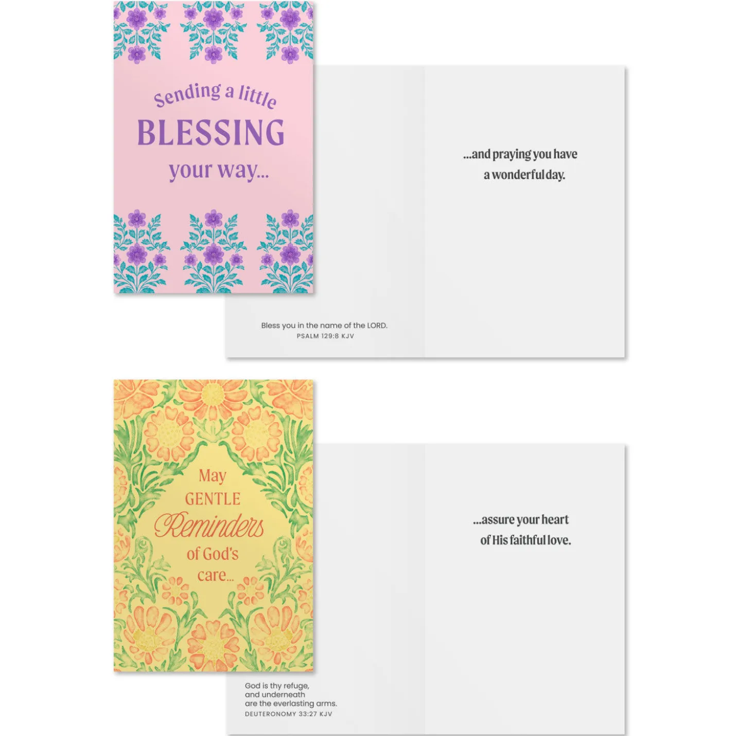 Bright Patterns Assorted Religious Encouragement Cards, Box of 12