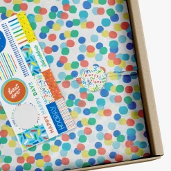 Bright Polka Dots Tissue Paper Wrapping Kit