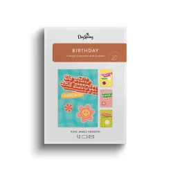 Bright Retro Assorted Religious Birthday Cards, Box of 12