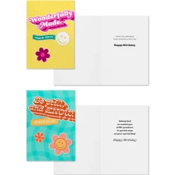 Bright Retro Assorted Religious Birthday Cards, Box of 12