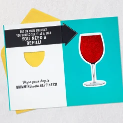 Brimming With Happiness Funny Birthday Card