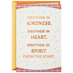 Brother in Kindness, Heart and Spirit Birthday Card for Brother-in-Law