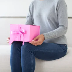 Bubblegum Pink 5x7 Large Gift Box With Shredded Paper Filler