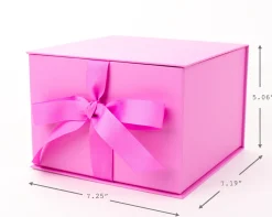Bubblegum Pink 5x7 Large Gift Box With Shredded Paper Filler