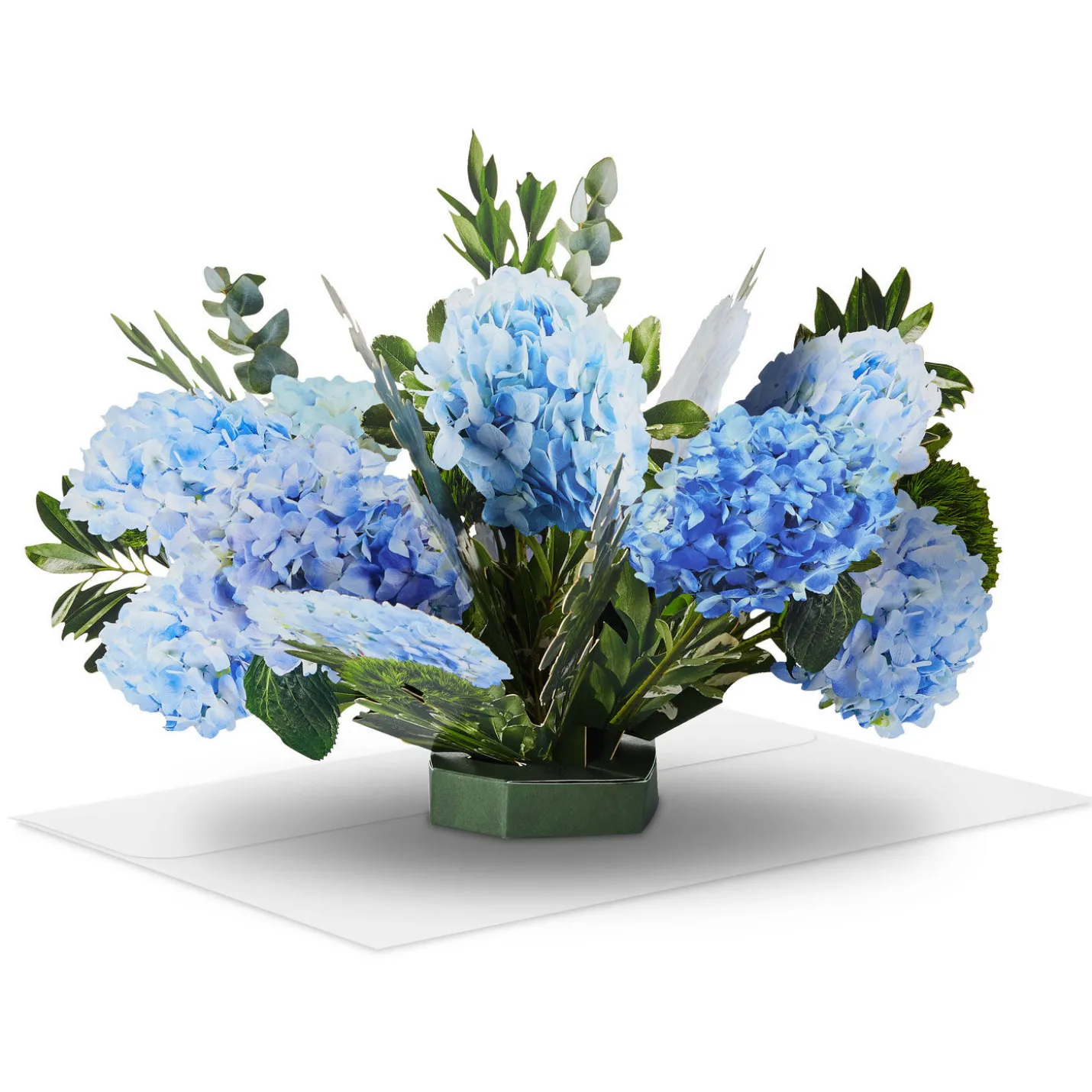 Build-a-Bouquet Blue Hydrangeas Pop-Up Paper Flowers