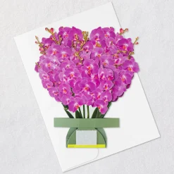 Build-a-Bouquet Fuchsia Orchids Pop-Up Paper Flowers