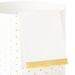 Build-a-Bouquet Gold Polka Dots Pop-Up Paper Vase With Mini Card
