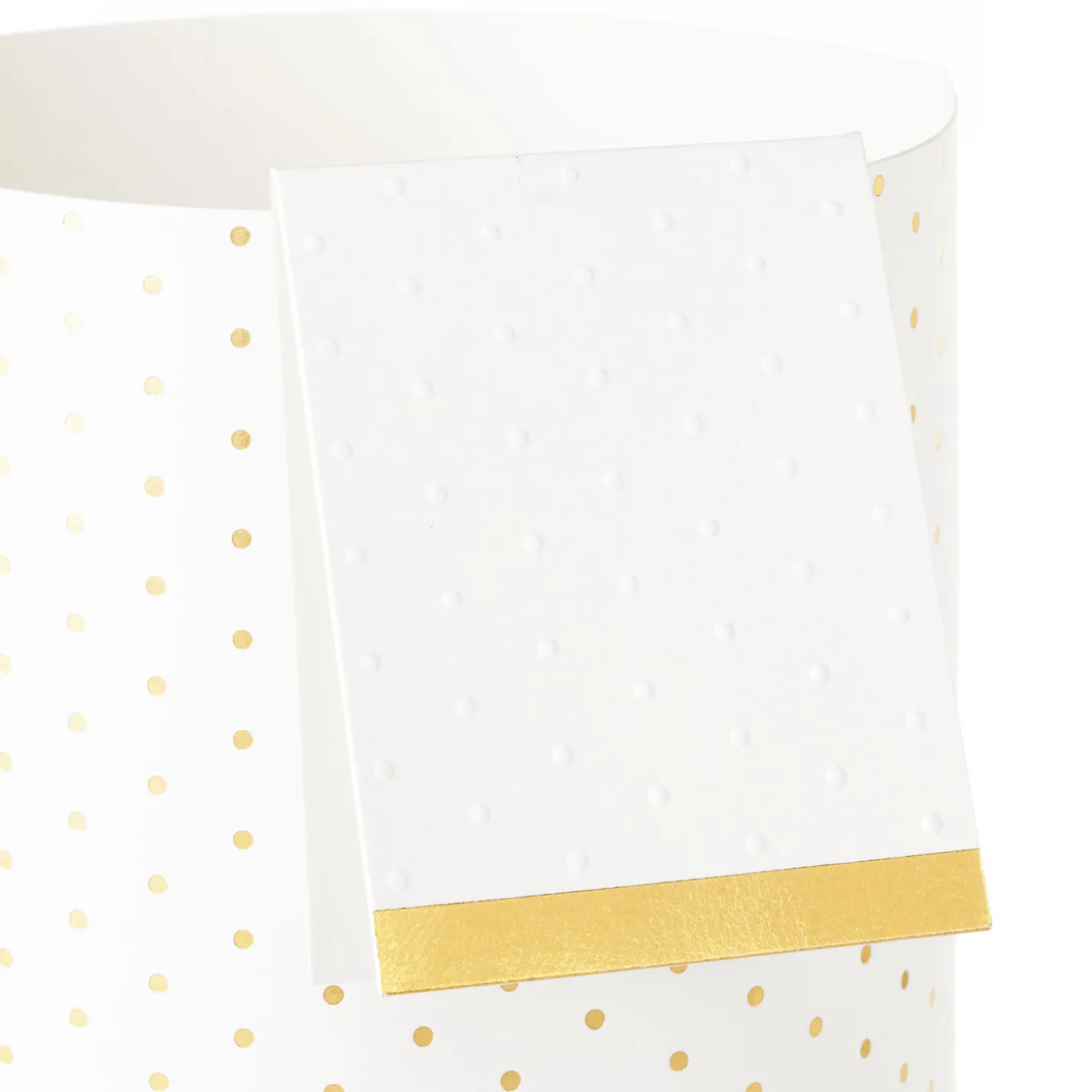 Build-a-Bouquet Gold Polka Dots Pop-Up Paper Vase With Mini Card
