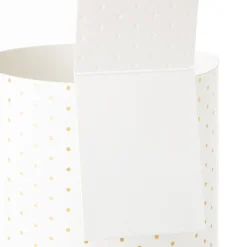 Build-a-Bouquet Gold Polka Dots Pop-Up Paper Vase With Mini Card