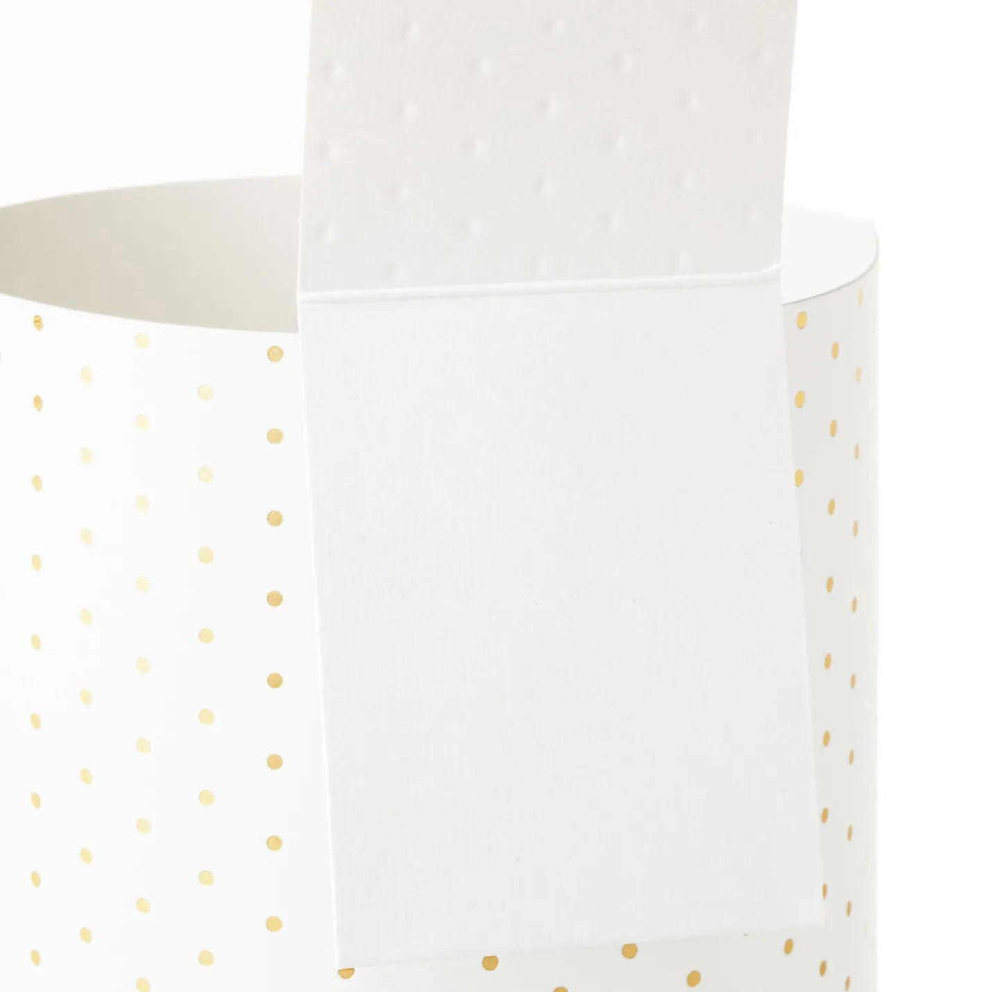 Build-a-Bouquet Gold Polka Dots Pop-Up Paper Vase With Mini Card