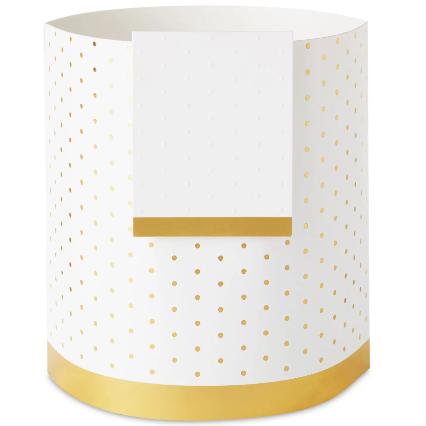 Build-a-Bouquet Gold Polka Dots Pop-Up Paper Vase With Mini Card