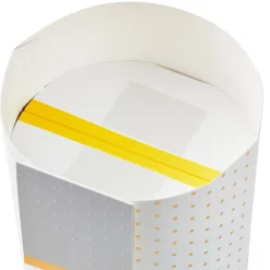 Build-a-Bouquet Gold Polka Dots Pop-Up Paper Vase With Mini Card