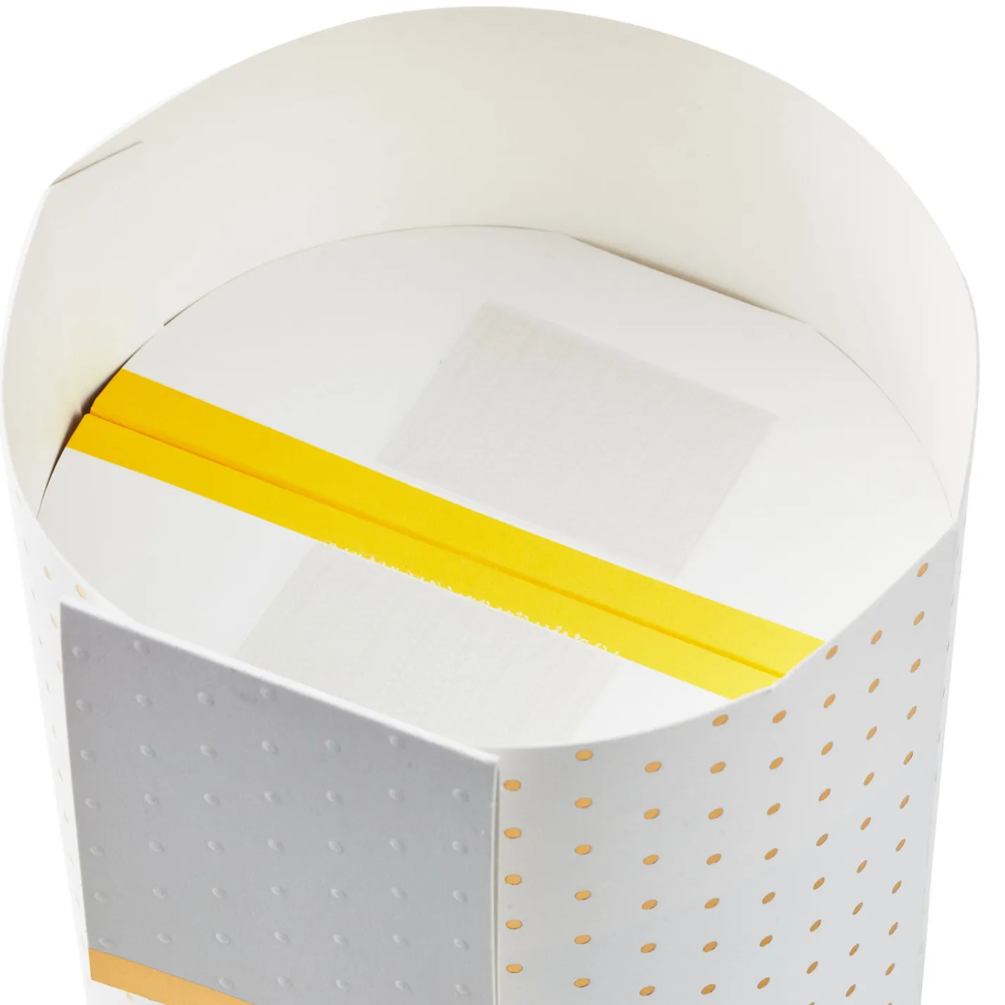 Build-a-Bouquet Gold Polka Dots Pop-Up Paper Vase With Mini Card