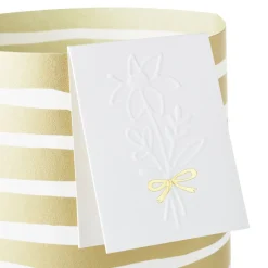 Build-a-Bouquet Gold Stripes Pop-Up Paper Vase With Mini Card