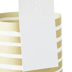 Build-a-Bouquet Gold Stripes Pop-Up Paper Vase With Mini Card