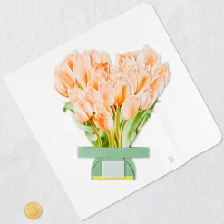 Build-a-Bouquet Peach Tulips Pop-Up Paper Flowers