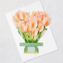 Build-a-Bouquet Peach Tulips Pop-Up Paper Flowers