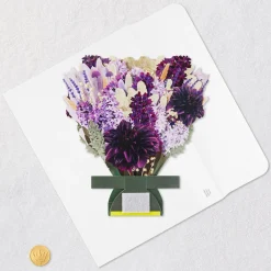 Build-a-Bouquet Purple and White Pop-Up Paper Flowers