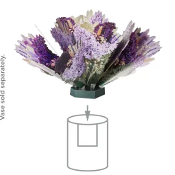 Build-a-Bouquet Purple and White Pop-Up Paper Flowers