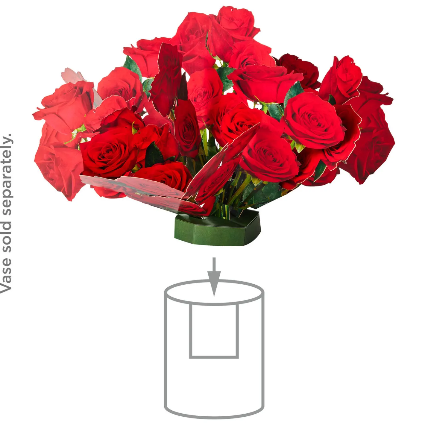 Build-a-Bouquet Red Roses Pop-Up Paper Flowers