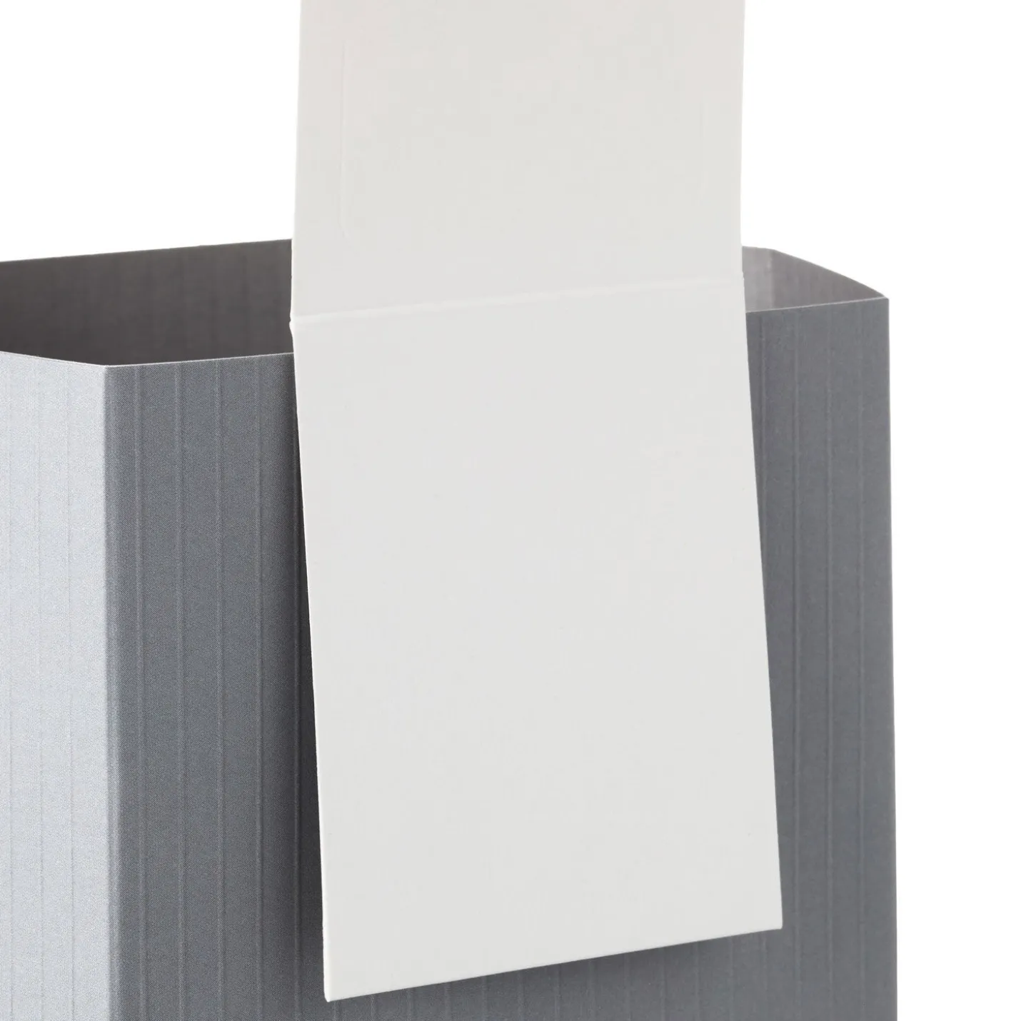Build-a-Bouquet Thinking of You Gray Stripes Pop-Up Paper Vase With Mini Card