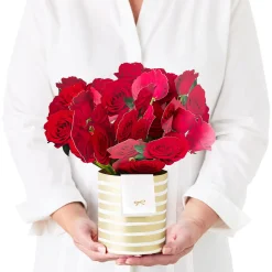 Build-a-Bouquet White and Green Pop-Up Paper Flowers