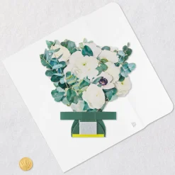 Build-a-Bouquet White and Green Pop-Up Paper Flowers