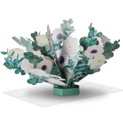 Build-a-Bouquet White and Green Pop-Up Paper Flowers