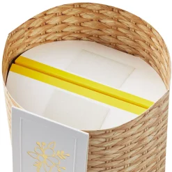 Build-a-Bouquet Woven Basket Pop-Up Paper Vase With Mini Card