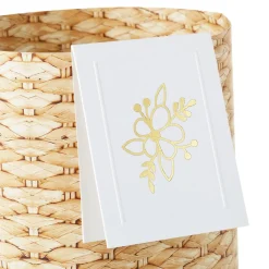 Build-a-Bouquet Woven Basket Pop-Up Paper Vase With Mini Card
