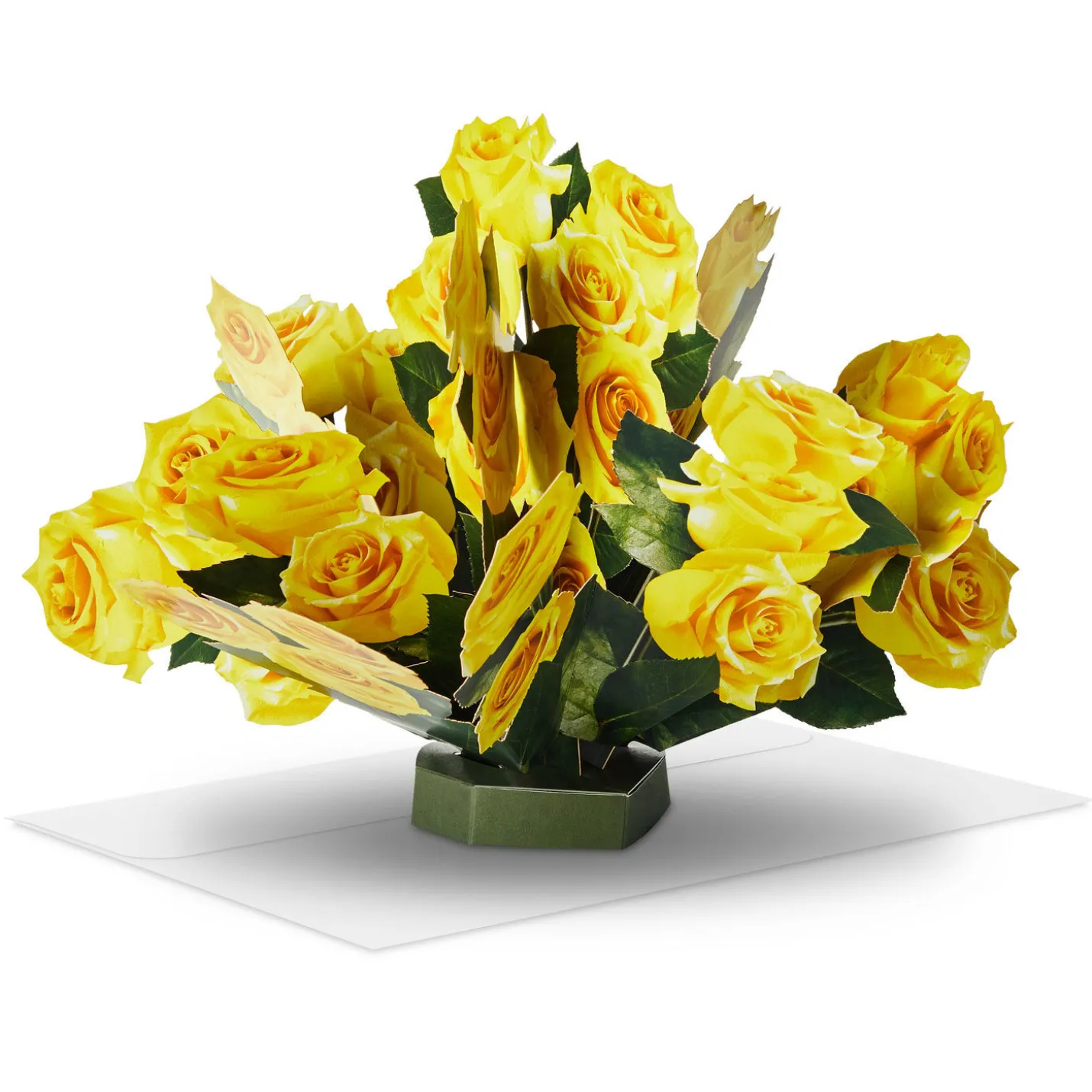 Build-a-Bouquet Yellow Roses Pop-Up Paper Flowers