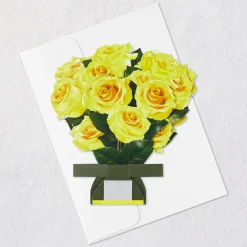 Build-a-Bouquet Yellow Roses Pop-Up Paper Flowers