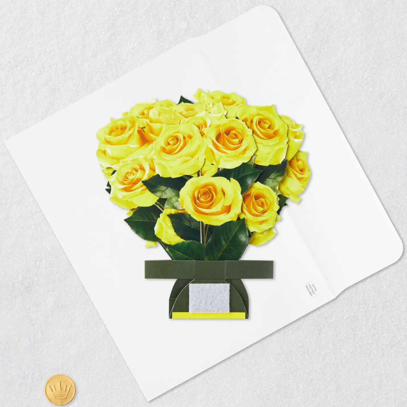 Build-a-Bouquet Yellow Roses Pop-Up Paper Flowers