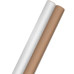 Bulk Kraft Paper and White 2-Pack Wrapping Paper, 160 sq. ft. total