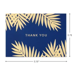 Bulk Navy and Gold Assorted Blank Thank-You Notes, Box of 120