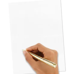 Bulk Navy and Gold Assorted Blank Thank-You Notes, Box of 120