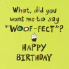 Bulldog in Party Hat Funny 9th Birthday Card With Decal