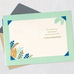 Bundle of Wonder New Baby Boy Card