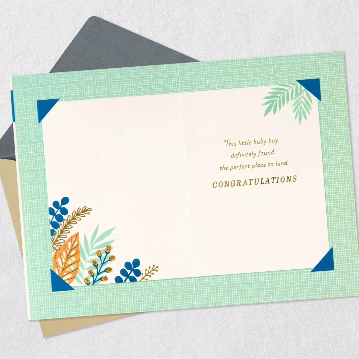 Bundle of Wonder New Baby Boy Card