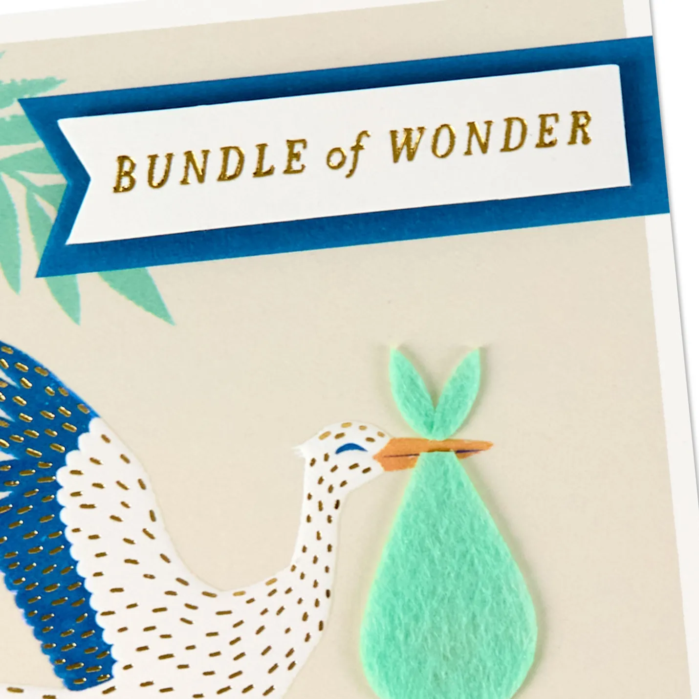 Bundle of Wonder New Baby Boy Card